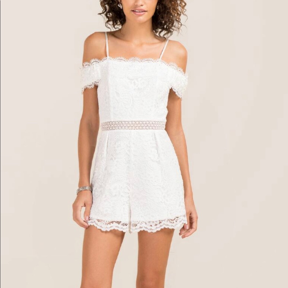 White lace romper